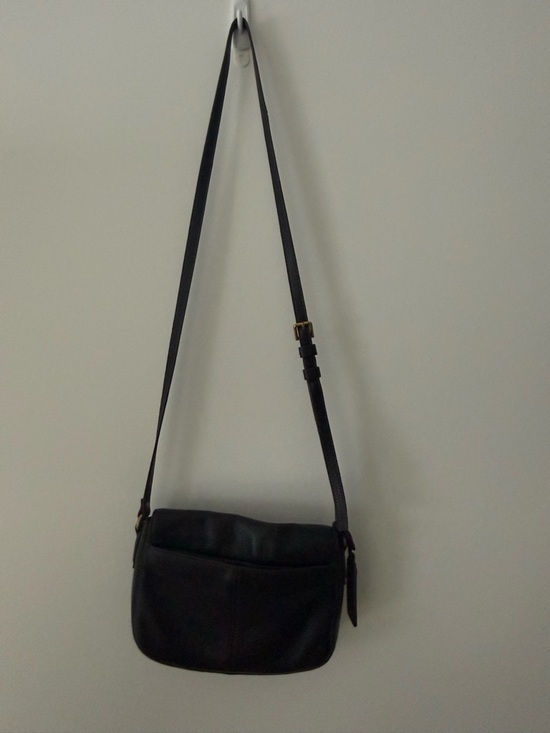 Fossil Black Pebble Leather Flap Crossbody Bag - Picture 2 of 11